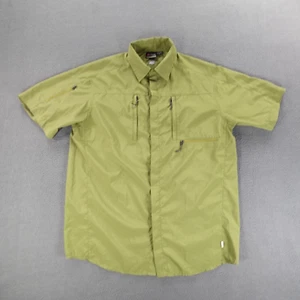 Sherpa Adventure Gear Button Up Shirt Men's L Green Short Sleeve Hiking Outdoor - Picture 1 of 23