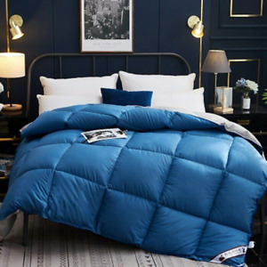 100% Goose Down Duvet Quilt Full Size Comforter Winter Thick Blanket Solid Color
