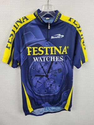 Camisa de Ciclismo Beime Festina Waches Manga Corta Cuarto Cremallera Talla XL Foto 1 de 4
