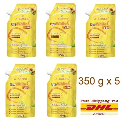 5 x A BONNE' Spa White C Salt Vitamin C Moisturizing Smooth Baby Skin Scrub 350g - Image 1 of 4