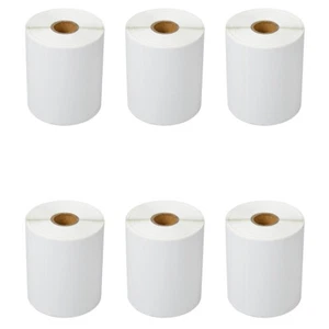 Etiquetas térmicas directas 6 rollos 4" x 6" 250P/rollo para Zebra TLP LP2844 ZP450 Eltron - Imagen 1 de 24