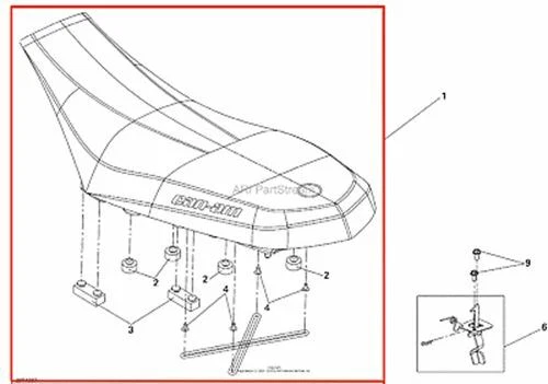 NEW OEM CAN-AM DS 250 SEAT SADDLE FOAM PAN COMPLETE ASSEMBLY - Image 1 of 1