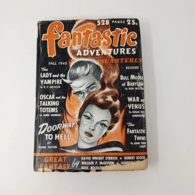 FANTASTIC ADVENTURES QUARTERLY FALL 1942 EDGAR RICE BURROUGHS HENRY KUTTNER Foto 1 de 4