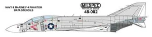 CAM DECALS (AKA) MILSPEC, MS 48-002, 1/48 SCALE, F-4 HI/VIZ DATA STENCILS - Bild 1 von 5