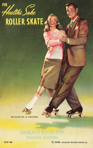 LP53 Glendive Montana Kreklau's Roller Rink Skating  1951 Advertising