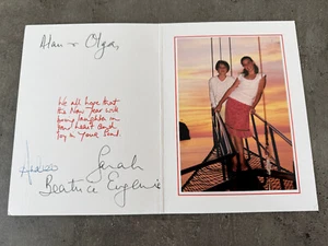 PRINCE ANDREW & GATTIN SARAH - original handsignierte Weihnachtskarte TOP - Bild 1 von 1