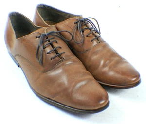 Aldo Shoes Men's 10 Brown Leather Oxford Lace Up Dress Casual Vintage - Picture 1 of 7