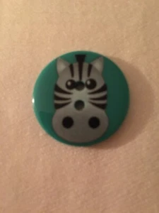 Vintage JHB 1" Zebra Button Novelty Embellishment Flat Sew Thru Zoo 'NOS' - Picture 1 of 2