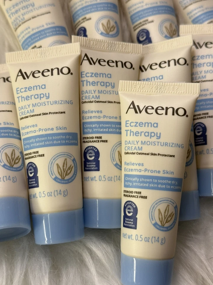 Aveeno 湿疹治疗日常保湿霜旅行装 (.5 盎司) 批量 13 件 — 第 1/1 张图片