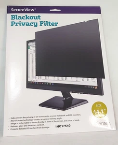 Kantek Secure View Blackout 14,1' LCD Filtr ekranu prywatności SVL14 Nowy - Zdjęcie 1 z 14