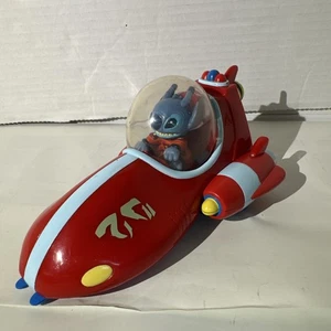 Rara nave razzo rossa Disney Lilo & Stitch vintage convertita in tavola da surf 3 pezzi - Foto 1 di 17