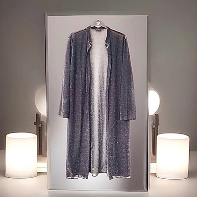 George UK 16 Brillante Malla Largo Ocasión Plumero Vestido Blusa Abotonada Foto 1 de 4