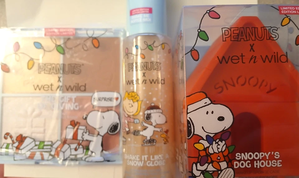 Peanuts x Wet N Wild Makeup Lot Face Quad, Face Mist, Snoopys House  BRAND NEW - Image 1 of 1