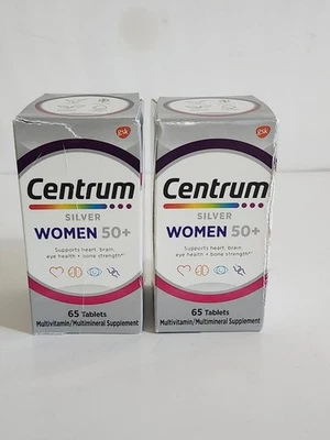 2 Centrum Silver Women 50+ MultiVitamin/Mineral Supplement 65 Ea  READ ex.5/26 - Image 1 of 4