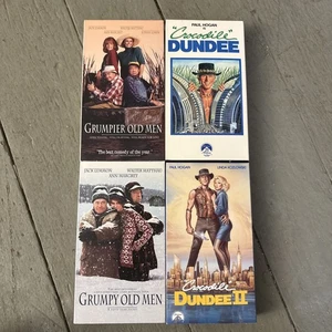 Grumpier Old Men & Crocodile Dundee Movie Collection VHS - Picture 1 of 10