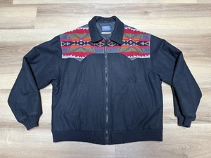 Pendleton High Grade Western Wear Wool Jacket Men’s XL USA Aztec Southwest Black - Picture 1 of 11