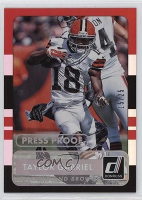 2015 Panini Donruss Press Proof Silver /25 Taylor Gabriel #102 - Image 1 of 2