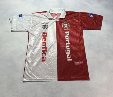 RARE Vintage Portugal Benefica Soccer Jersey Size Large 2002 FIFA World Cup SLB - Image 1 of 4