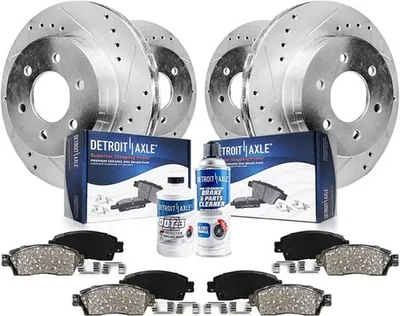 Front Rear Drilled Rotors Brake Pads for Chevrolet Avalanche Cadillac Escalade.. - Image 1 of 4