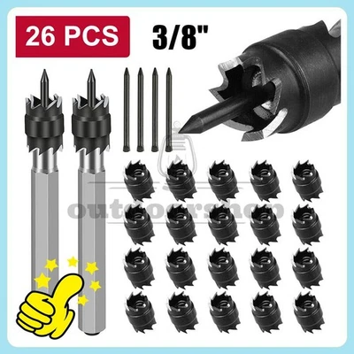 26PCS Double Sided 3/8" Spot Weld Cutter Remover Drill Bit Welder Cut Rotary Kit - Image 1 of 4