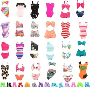 BARWA 5 Sets Swimwear Swimsuit Beach Bikini Bathing Clothes with Shoes for... - Picture 1 of 7