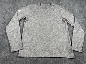 Nike Dri Fit Shirt Herren Medium Langarm grau leichte Sportbekleidung Fitnessstudio - Bild 1 von 11