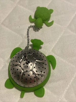 Norpro Turtle Shape Silicone /  Stainless Steel Mesh Ball Loose Leaf Tea Infuser - Image 1 of 4