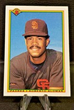 1990 Bowman ⚾ Baseball #221 Roberto Alomar (Padres) '11🏆HOF. EX/NM