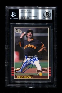 1985 DONRUSS ERIC SHOW #202 PADRES SIGNED AUTO BECKETT BAS - Picture 1 of 2