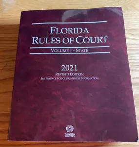 Florida Rules of Court Volume 1 - State 2021 Revised Edition Thompson Reuters NEU - Bild 1 von 5