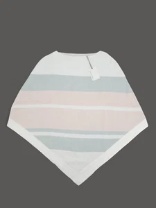 Barefoot Dreams Ocean Breeze Poncho OS Multi Stripe Pink CozyChic Ultra Lite NEW - Picture 1 of 9