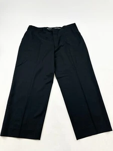 Armani Collezioni Dress Pants 44x30 Mens Black Pockets Flat Front Straight Fit - Picture 1 of 7