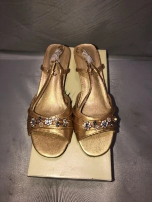Annie Shoes Edie Womens Dress Sandal Gold Size 7M - image 1 of 3