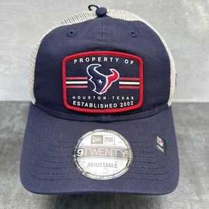 Houston Texans Hat New Era 9Twenty "Property Of" Mesh Trucker Snap Cap NWT H39 - Picture 1 of 9