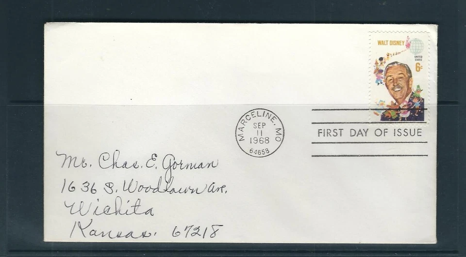 USA SC # 1355  Disney FDC . No Cachet - Image 1 of 1