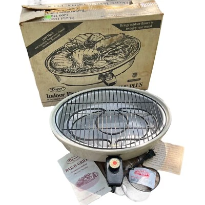 VINTAGE DAZEY INDOOR ELECTRIC BAR B GRILL KITCHEN 1100 Watt Model  DSG-137 EUC - Image 1 of 4
