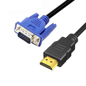6feet HDMI Male to SVGA VGA M Converter A/V Cable Lead GOLD PLATED 6ft 1080p c34 - Picture 1 of 2
