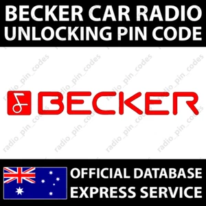 BECKER RADIO PIN CODE BMW FERRARI FORD LAND ROVER MERCEDES PORSCHE RENAULT - Picture 1 of 3