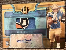 ZACH CHARBONNET 2023 Chronicles GOLD STANDARD BRUINS PATCH AUTO 5/5 RPA