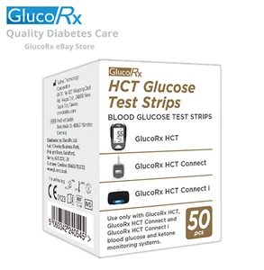 GlucoRx HCT Blood Glucose Test Strips (50pcs) VAT FREE - Picture 1 of 1