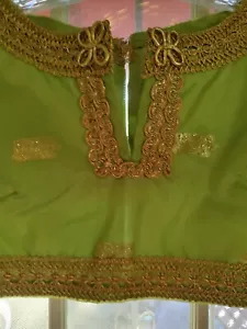 Vintage 60's Cocktail Outfit, Made In Hawaii, Two Piece Sz M, Lime Green And... - Picture 1 of 9