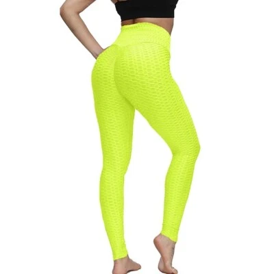 Mujeres Leggings Anticelulíticos Cintura Alta Push Up Yoga Pantalones Levantamiento de Glúteos S-XXL Foto 1 de 4
