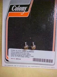 Harley, Sportster, 75-99 Showa Fourche Vidange Boulons Avec Rondelle, Pour 35 Et - Picture 1 of 1