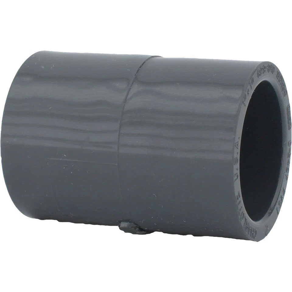 Charlotte Pipe 1 In. Sch. 80 Slip X Slip PVC Coupling PVC 08100  1400HA - Image 1 of 1