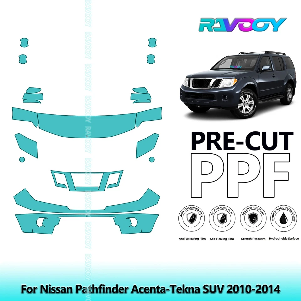  Paint Protection Film PPF For Nissan Pathfinder Acenta-Tekna SUV 2010-2014 - Imagem 1 de 4