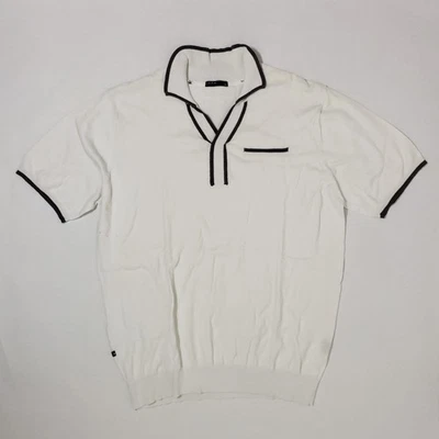 Camisa polo de lana blanca Dark By Fusion XXL para hombre Foto 1 de 4