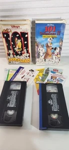 101 dalmatians 1 and 2 vhs tapes With Paper Work - Picture 1 of 9
