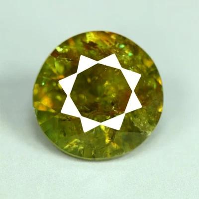 2.74 Cts_Horsetail_Round Diamond Cut_100 % Natural Demantoid Garnet_Namibia - Image 1 of 3