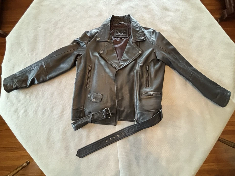 BOD & CHRISTENSEN JACKET 100% LEATHER MOTO/BIKER  Black - size XL     - Image 1 of 4