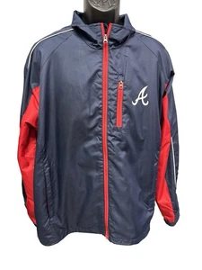 Genuine Merchandise Sports By Carl Banks Navy & Red Zip Up Jacket Men’s XL - Picture 1 of 6